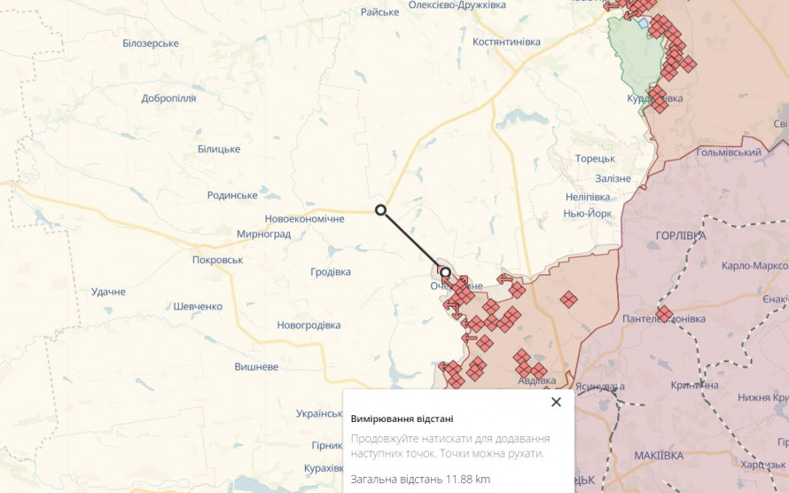 Росіяни намагаються вийти на трасу Покровськ – Костянтинівка:  що відомо