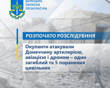 На Донеччині окупанти вдарили з артилерії, авіації і дронів: є загиблий і поранені, серед них діти 