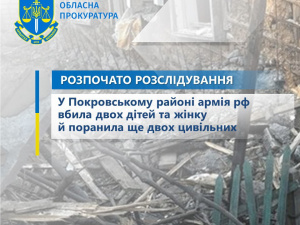 У Покровському районі ворог вбив дітей - деталі